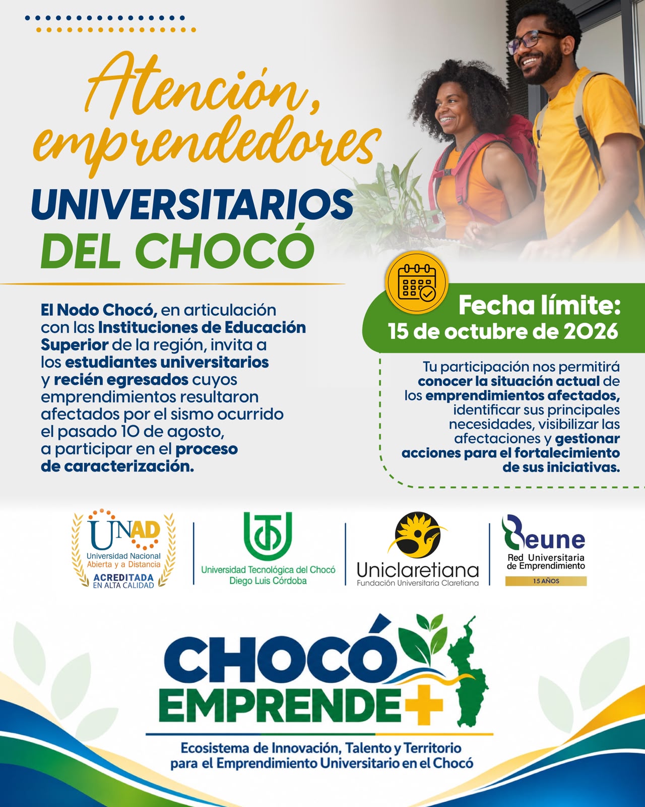 📣 隆Atenci贸n, emprendedores universitarios del Choc贸! 🚀 📣 隆Atenci贸n, emprendedores universitarios del Choc贸! 🚀