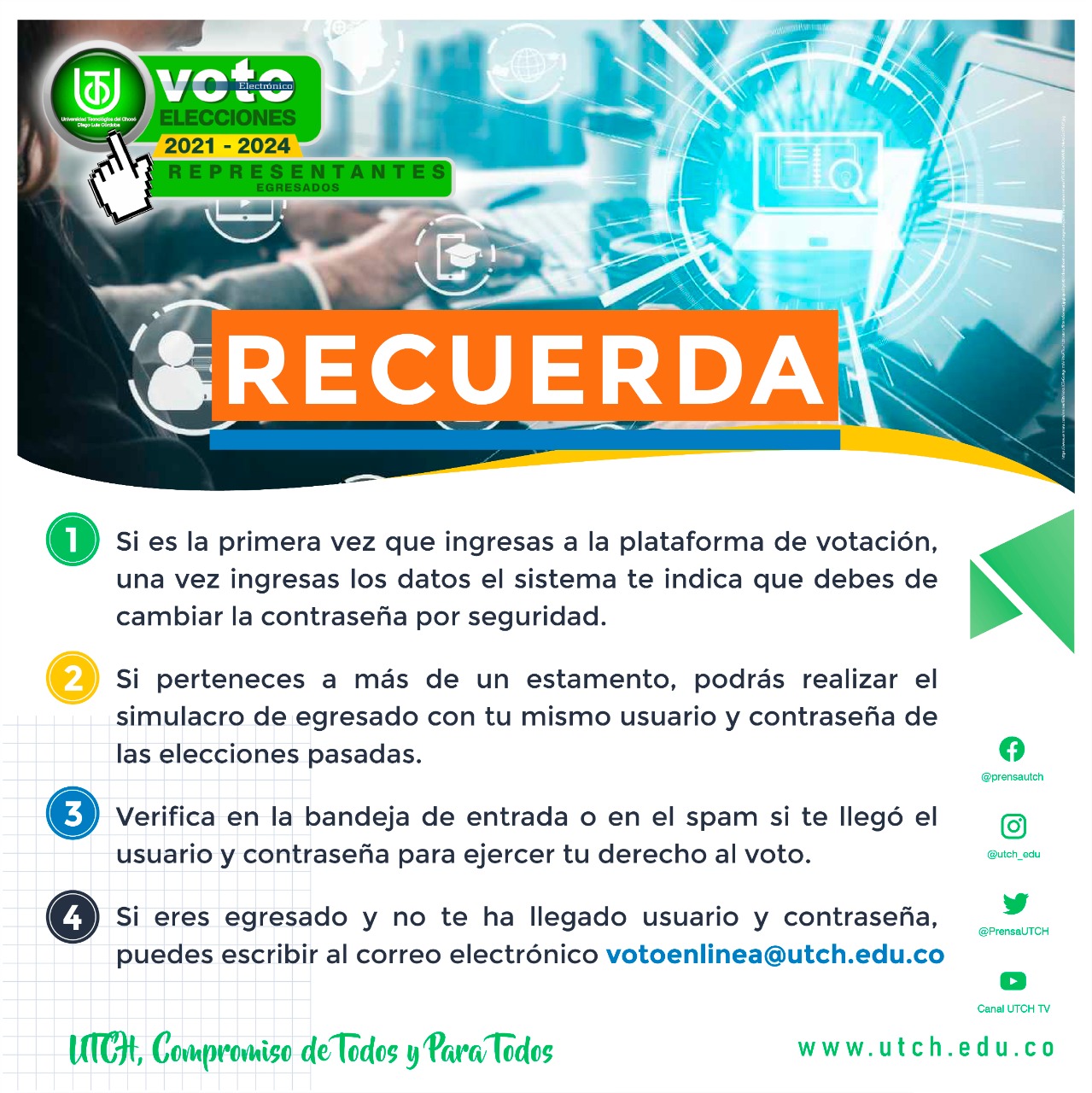 Recomendaciones para votación de egresados