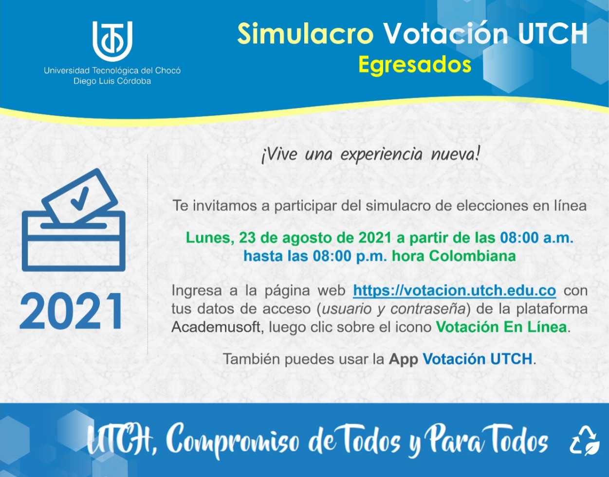 simulacro de votacion de egresados