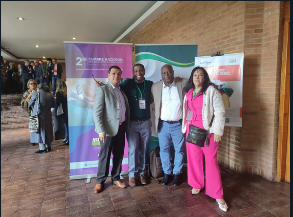 Presidente Capítulo Antioquia- Chocó y docentes investigadores de la Universidad de Antioquia